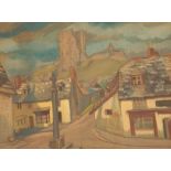 •VLADIMIR POLUNIN (1880-1957) View of Corfe Castle