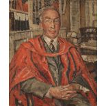 •ELIZABETH VIOLET POLUNIN (1887-1950) A half-length portrait of a man wearing academic regalia