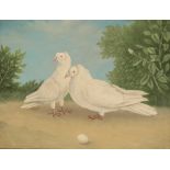 •TIMOTHY WHIDBORNE (b. 1927) A study of two doves and an egg