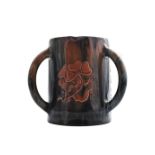 SIR EDMUND ELTON: A SUNFLOWER POTTERY THREE-HANDLE TIG