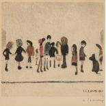 •LAURENCE STEPHEN LOWRY (1887-1976) 'Group of Children'