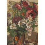 •VLADIMIR POLUNIN (1880-1957) Still life study of flowers in a vase