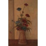 EASTERN EUROPEAN SCHOOL, 20TH CENTURY Pair of still life studies of flowers in vases