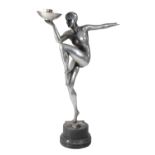 •IN THE MANNER OF JOSEF LORENZL, AN ART DECO FIGURAL LAMP BASE