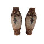 ERNST WAHLISS ALEXANDRA PORCELAIN WORKS: A PAIR OF SECESSIONIST VASES