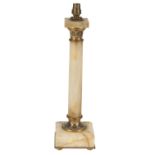FRENCH ONYX AND CHAMPLEVE ENAMEL MOUNTED TABLE LAMP BASE