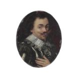 CIRCLE OF GONZALEZ COQUES (1614-1684), Portrait miniature of a gentleman