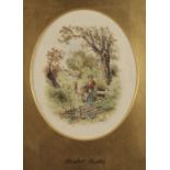 MANNER OF MYLES BIRKET FOSTER (1825-1899) A pair of vignette studies of figures in rural landscapes