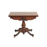 VICTORIAN ROSEWOOD CARD TABLE