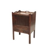 LATE GEORGE II OR GEORGE III TRAY TOP NIGHT COMMODE