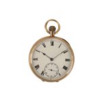 15CT GOLD GENTLEMAN'S OPEN-FACED POCKET WATCH