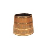 OAK AND GILT BRASS MOUNTED NAVAL RUM CASK