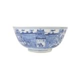CHINESE BLUE AND WHITE BOWL, QING DYNASTY, 19TH CENTURY