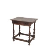 CHARLES II OR WILLIAM & MARY OAK SIDE TABLE