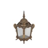 CONTINENTAL CARVED AND GILTWOOD PIER LANTERN IN 18TH CENTURY STYLE