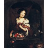 MANNER OF FRANS VAN MIERIS (1635-1681) A young lady at a window