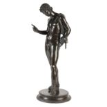 NEAPOLITAN PATINATED BRONZE MODEL OF NARCISSUS