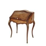 VICTORIAN WALNUT, KINGWOOD AND MARQUETRY BUREAU DE DAME IN LOUIS XV TASTE