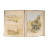 ENGLISH SCHOOL, LATE 19TH CENTURY An album of watercolour and pencil views of Northern Italy