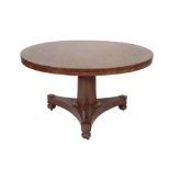 GEORGE IV MAHOGANY AND CROSSBANDED BREAKFAST TABLE