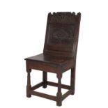 CARVED OAK WAINSCOT CHAIR