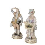 PAIR OF MEISSEN PORCELAIN FIGURES, LATE 19TH CENTURY