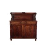 GEORGE IV OR WILLIAM IV MAHOGANY SIDE CABINET