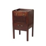 GEORGE III MAHOGANY TRAYTOP NIGHT COMMODE