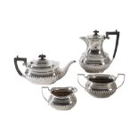 MATCHED FIVE-PIECE SILVER TEA SET