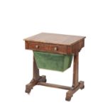 GEORGE IV BURR WOOD WORK TABLE