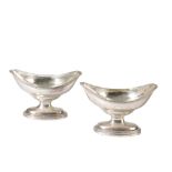 PAIR OF GEORGE III SILVER SALTS, BY ROBERT HENNELL, LONDON 1784