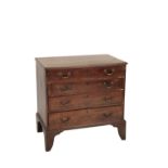 GEORGE III MAHOGANY BACHELOR'S CHEST OF DRAWERS