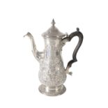 GEORGE III SILVER COFFEE POT