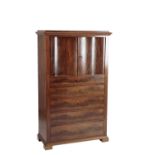 MAHOGANY SIDE CABINET IN BIEDERMAIER STYLE, PROBABLY SWEDISH