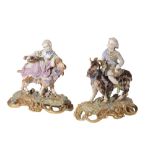 PAIR OF CONTINENTAL PORCELAIN FIGURES, LATE 19TH CENTURY