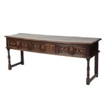 WILLIAM AND MARY OR QUEEN ANNE OAK DRESSER BASE