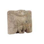 CHINESE CARVED JADE MYTHICAL BEAST AMULET, NEOLITHIC STYLE