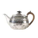 GEORGE III SILVER TEAPOT, LONDON 1808