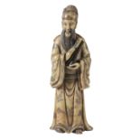 CARVED SOAPSTONE FIGURE, QING DYNASTY