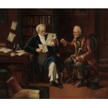ENGLISH SCHOOL, 19TH CENTURY A genre painting depicting two gentleman