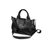 EMPORIO ARMANI BLACK SINGLE FLAT LADIES MEDIUM HANDBAG