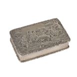 GEORGE III SILVER SNUFF BOX, LEDSAM, VALE & WHEELER, BIRMINGHAM 1828