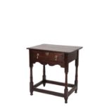 WILLIAM AND MARY OR QUEEN ANNE OAK SIDE TABLE