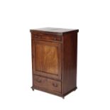 RARE GEORGE III MAHOGANY PLATE WARMING CABINET