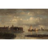 FRANCOIS CARLEBUR OF DORDRECHT (1821-1893) A view of Dordrecht