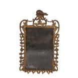 GEORGE III GILTWOOD AND COMPOSITION FRAMED WALL MIRROR