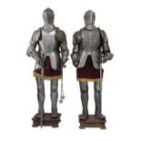 MATCHED PAIR OF CONTINENTAL MEDIEVAL STYLE SUITS OF ARMOUR