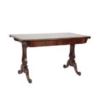 VICTORIAN WALNUT LIBRARY TABLE