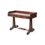 REGENCY OR GEORGE IV MAHOGANY DRESSING OR SIDE TABLE