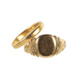 LATE VICTORIAN 22 CARAT GOLD WEDDING BAND